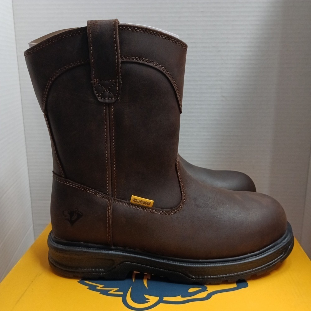 Herman Survivors Plower WP Pull On Steel Toe Work Boots Brown Men's Size 7.5 NWB